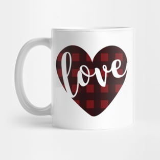 Buffalo Plaid Love Heart © GraphicLoveShop Mug